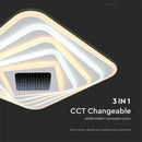 150W(15500Lm) 3IN1 LED SMART dekoratīvs griestu gaismeklis, dimmējams, ar tālvadības pulti, 50x50x7CM