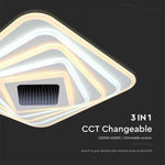 150W(15500Lm) 3IN1 LED SMART dekoratīvs griestu gaismeklis, dimmējams, ar tālvadības pulti, 50x50x7CM