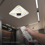 150W(15500Lm) 3IN1 LED SMART dekoratīvs griestu gaismeklis, dimmējams, ar tālvadības pulti, 50x50x7CM