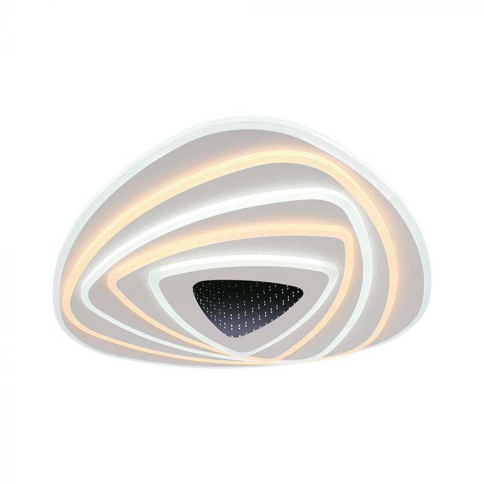120W(12800Lm) 3IN1 LED SMART Dekorativ takplafond, dimbar, med fjärrkontroll, 51x50x7CM