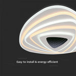 120W(12800Lm) 3IN1 LED SMART Dekorativ takplafond, dimbar, med fjärrkontroll, 51x50x7CM