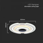 95W(9900Lm) 3IN1 LED SMART Dekorativ takplafond, dimbar, fjärrkontroll, 520x500mm