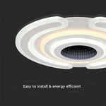 95W(9900Lm) 3IN1 LED SMART Dekorativ takplafond, dimbar, fjärrkontroll, 520x500mm