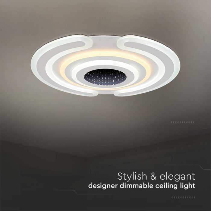 95W(9900Lm) 3IN1 LED SMART Dekorativ takplafond, dimbar, fjärrkontroll, 520x500mm