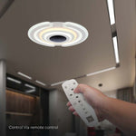 95W(9900Lm) 3IN1 LED SMART Dekorativ takplafond, dimbar, fjärrkontroll, 520x500mm