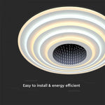 125W(13100Lm) 3IN1 LED SMART dekorativ takaffisch, dimbar, fjärrkontroll, 50x7CM
