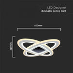 _Срок доставки: 10 дней_ 130 Вт (13 600 лм) 3-в-1 LED SMART декоративный потолочный светильник, с регулировкой яркости, с пультом дистанционного управления, 62x62 см