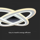 _Piegāde 10 dienas_ 130W(13600Lm) 3IN1 LED SMART dekoratīvs griestu gaismeklis, dimmējams, ar tālvadības pulti, 62x62CM