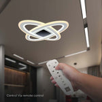 _Срок доставки: 10 дней_ 130 Вт (13 600 лм) 3-в-1 LED SMART декоративный потолочный светильник, с регулировкой яркости, с пультом дистанционного управления, 62x62 см