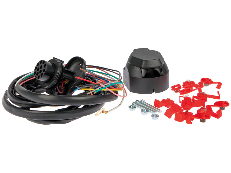 Wiring harness for hook hook, 3-pole box + electrical harness, with 1.4m cable (12x0.75mm² + 1x1.5mm²), connectors and cable ties, incl.