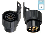 Adapteris-pāreja uz sakabes āķi no 7 pin uz 13 pin, plastmasas