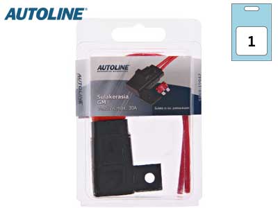 AUTOLINE GM drošinātāja turētājs, 30A, 2,5mm², ar vadiem
