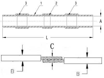 Siltuma saraušanās uzgalis ar lodmetālu