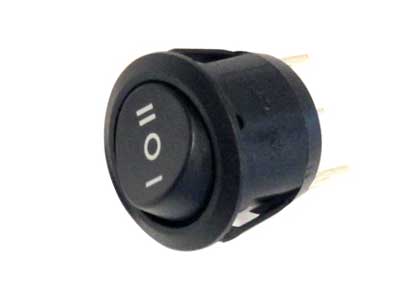 The 1-0-2 rocker switch is a reliable and functional switch suitable for a wide range of electrical applications. It can be installed in a 20 mm diameter mounting hole and is suitable for 12-24V
