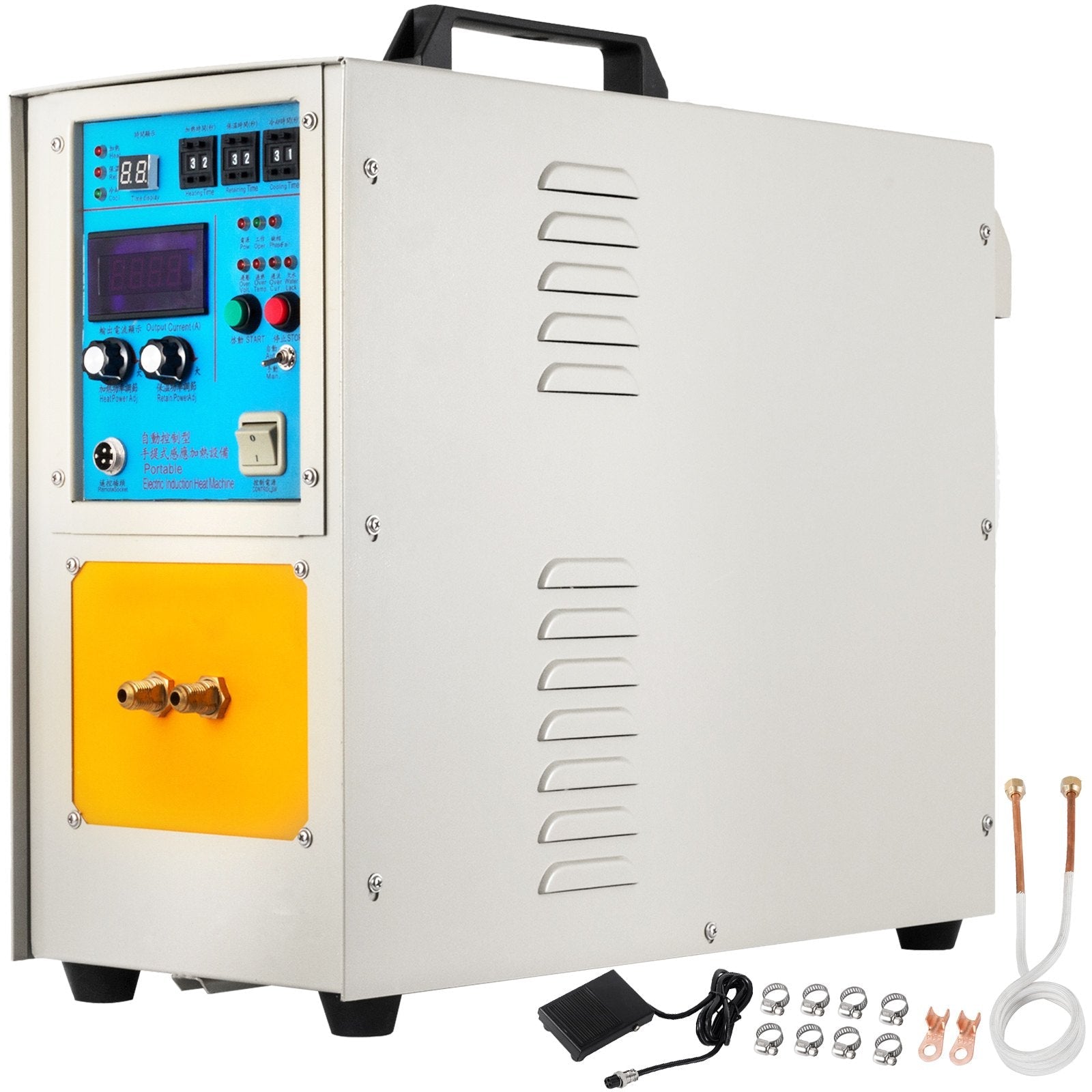 VEVOR 15 kW Augstas frekvences indukcijas sildītājs – 30-100 kHz, kausēšanas krāsns LH-15A, 230 V sildīšanas sistēma