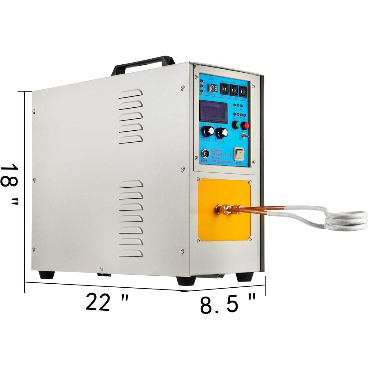 VEVOR 15 kW Augstas frekvences indukcijas sildītājs – 30-100 kHz, kausēšanas krāsns LH-15A, 230 V sildīšanas sistēma