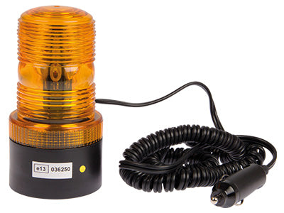 11-110V LED-blixtljus, 138x73mm, mini, gult, magnetfäste, 6 EffectLED 1W, ciggtändarkontakt