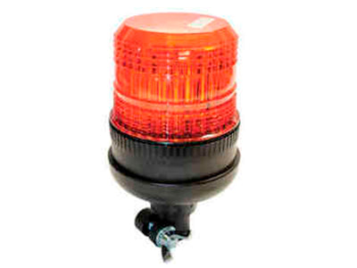 12-80V LED-ljuskälla, ø148x203mm, gul, flexibel baskontakt, 80 x fyra blinkningar per minut, lins ø116 mm. CE, R10