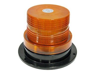 10-110V LED Beacon, ø 129.00 x 94.00mm, IP56, mini, amber, 3-bolt mounting base, 100mm spacing, 60xSMD-LED, -30°C ... +50°C
