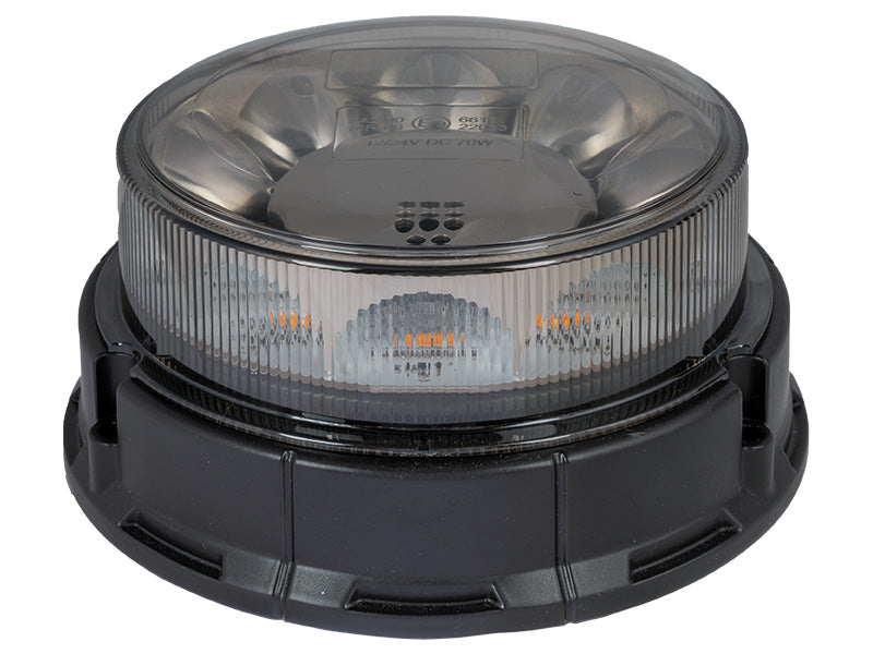 12-24V DARK PHANTOM LED-sändare, magnet- och skruvmontering, ECE R65 TA2, ECE R10