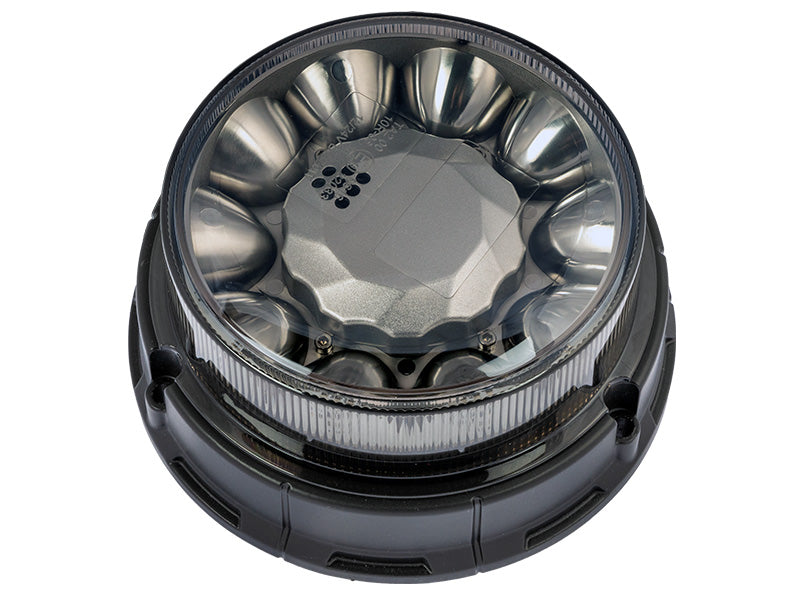 12-24V DARK PHANTOM LED-sändare, magnet- och skruvmontering, ECE R65 TA2, ECE R10