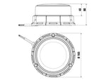 12-24V DARK PHANTOM LED bākuguns,  ECE R65 TA2, ECE R10
