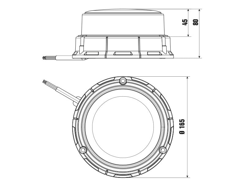 12-24V DARK PHANTOM LED bākuguns,  ECE R65 TA2, ECE R10