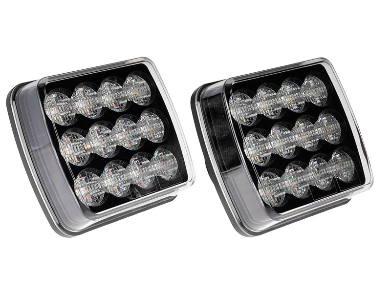 12-24V OPTIBEAM LED aizmugurējo lukturu komplekts, IP67, ECE R148, R10, garantija 3 gadi