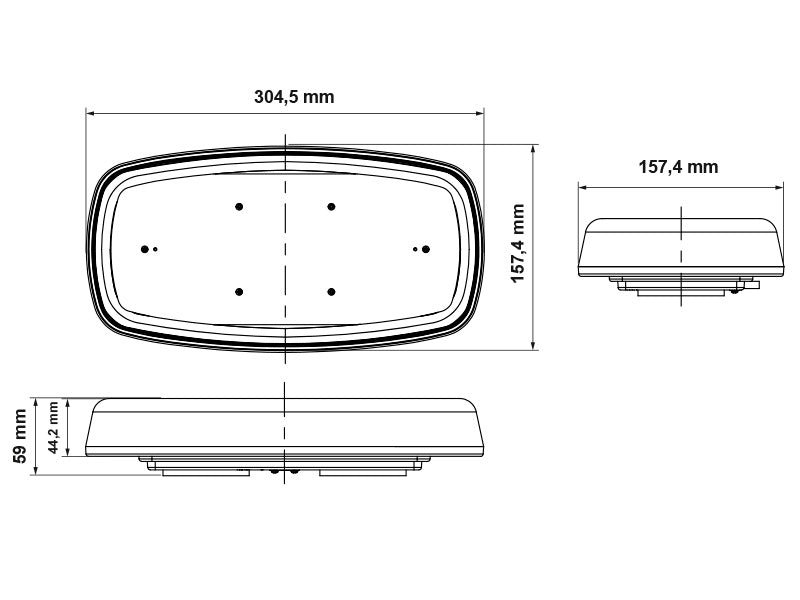 Laetav LED-majakas, IP67, ECE R65