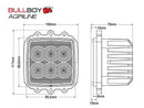 BULLBOY 60W (6000lm) LED Darba lukturis, CISPR25 Class 4, ECE R10, auksti balta gaisma 5000K