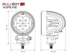 BULLBOY AGRILINE 9-32V 1000Lm 4x15W LED darba lukturis, IP67, auksti balta gaisma 5700K