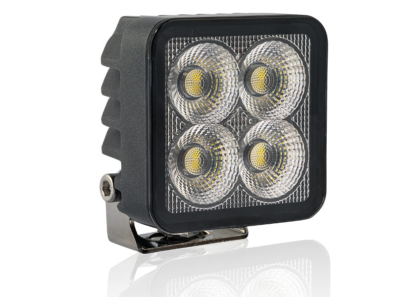 BULLPRO 9-32V 3600Lm LED darba lukturis, IP68, 2-pin DT,R23, R10, 70.00 x 70.00 x 41.00mm, kvadrāta, auksti balta gaisma 5000K