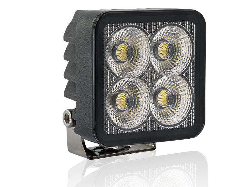 BULLPRO 9-32V 3600Lm LED work light, IP68, 2-pin DT, R23, R10, 70.00 x 70.00 x 41.00mm, square, cold white light 5000K