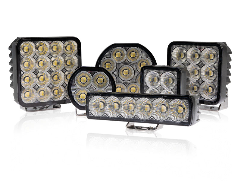BULLPRO 9-32V 3600Lm LED work light, IP68, 2-pin DT, R23, R10, 70.00 x 70.00 x 41.00mm, square, cold white light 5000K