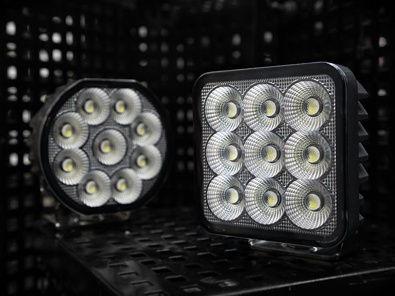 BULLPRO 9-32V 8100Lm LED work light, IP68, 2-pin DT, R23, R10, 01.00 x 101.00 x 45.00mm, square, cold white light 5000K
