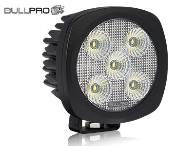 BULLPRO 9-32V 100W(8900Lm) LED darba lukturis, apaļš, vads 2m, 113.00 x 113.00 x 76.40mm, IP68, R10 CISPR25 class3,, auksti balta gaisma 6000K