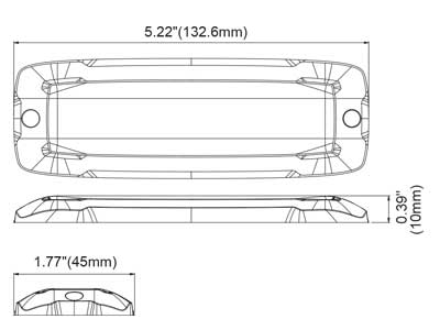 12-24V LED horisontell indikatorlampa, blå, PX8, ECE R10, ECE R65 (XA1, XB1), ECE R65 (XA2, XB2) SAE J595 Class1, CA13 Class B (R/A/B)