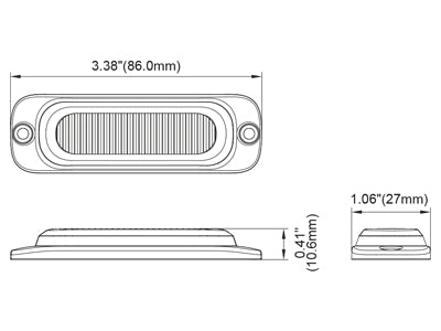 Светодиодный прицельный фонарь 12-24 В, сверхтонкий, IPX8, ST3, ECE R65 Class 1 (XB1), ECE R10, синяя линза