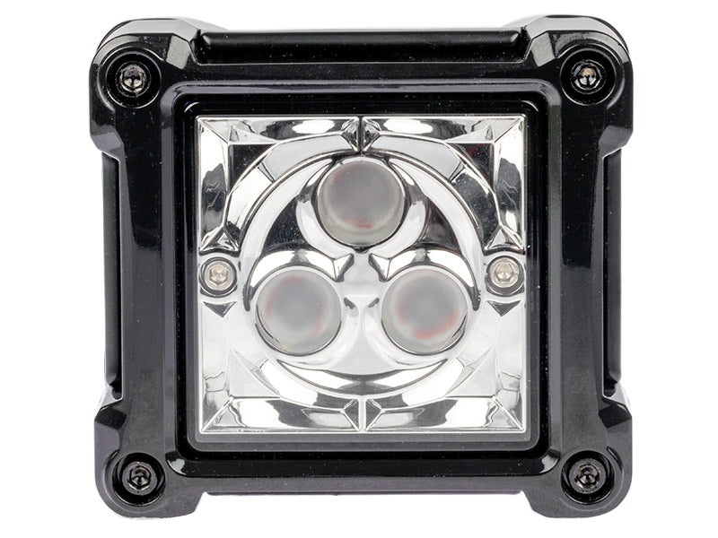 OPTIBEAM RGB LED darba lukturis, 12 V, IP67, alumīnija korpuss, 2 kontaktu DT