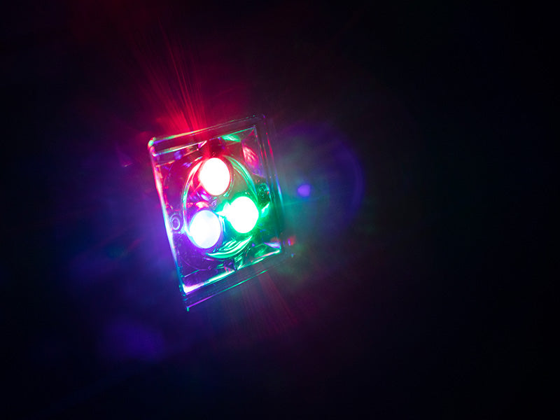 OPTIBEAM RGB LED darba lukturis, 12 V, IP67, alumīnija korpuss, 2 kontaktu DT