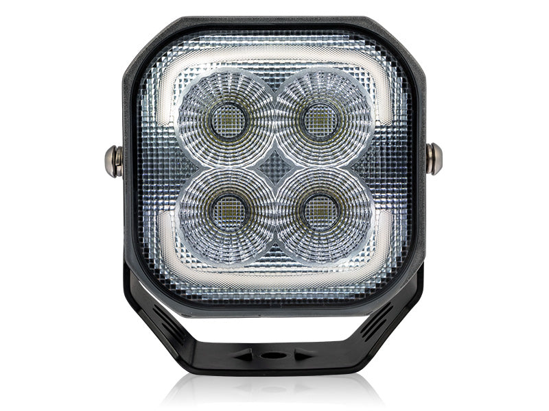 12-48V 7700 Lm BULPRO BULLY 6000 LED-arbetslampa, fyrkantig, IP67/IP69, 114,00 x 114,00 x 97,00mm, kallvitt ljus 5500K