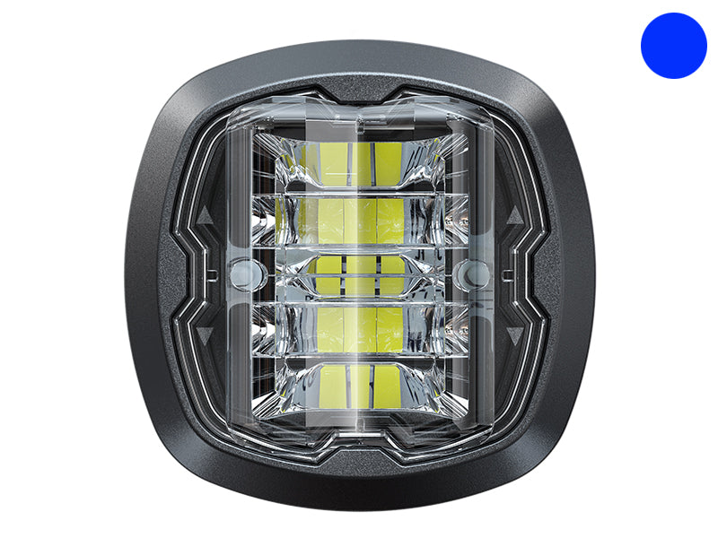 Axixtech 12-24V 10W CR06-W LED warning light, blue