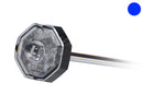Startax OF01 zilais LED brīdinājuma modulis 12–24 V 1,62 W sešstūra formas ar 1 LED, IP67/IP69K, 9 zibšņu režīmi, kompakts dizains