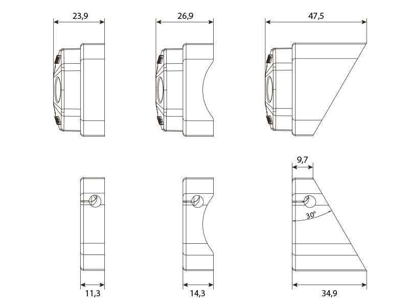 OPTIBEAM ROCK 6 LED töövalgusti, 590Lm, IP68, ECE R10, kaabli pikkus 1m