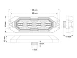 TRUCK VISION LED strobe 12/24V, IP6K9K, ADR, ECE R65, TA1 SF, ECE R10, SAE C1&C2, SAE J595 Cl. 1