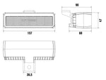 Аксессуарная лампа OPTIBEAM SlimX 9-36 В 2760 Лм, IP68, ECE R10, R65, CISPR Class 3, гарантия 32 года, холодный белый свет 5300K