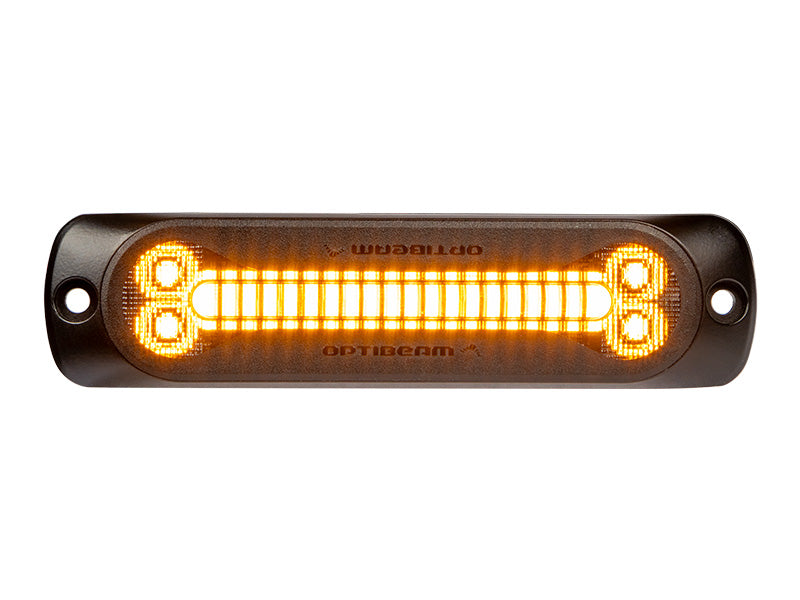 Optibeam Dark Phantom SX6 LED dzeltena brīdinājuma gaisma, 12–24 V