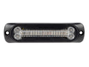 OPTIBEAM Dark Phantom SX6 zilais LED brīdinājuma modulis 12–24 V ar 24 LED, IP67/IP69K, alumīnija korpuss, plāns dizains, sinhronizācija līdz 20 ierīcēm