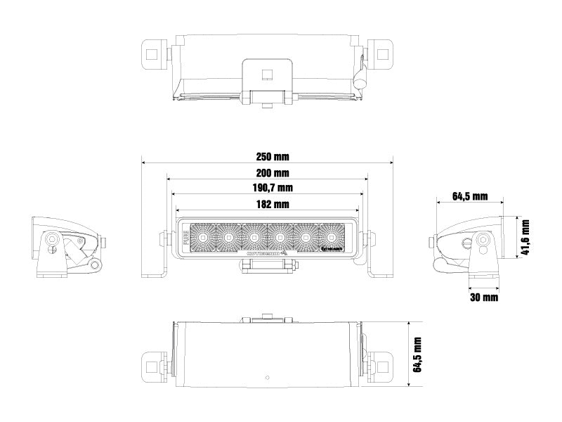 OPTIBEAM PURE 185  9-36V 5000Lm 5000K darba lukturis, IP68