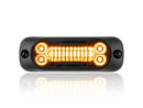 OPTIBEAM Dark Phantom SX3 LED brīdinājuma signāllukturis, dzeltens, tumša lēca, 12–24 V, ECE R65 Class 2, IP67/IP69K